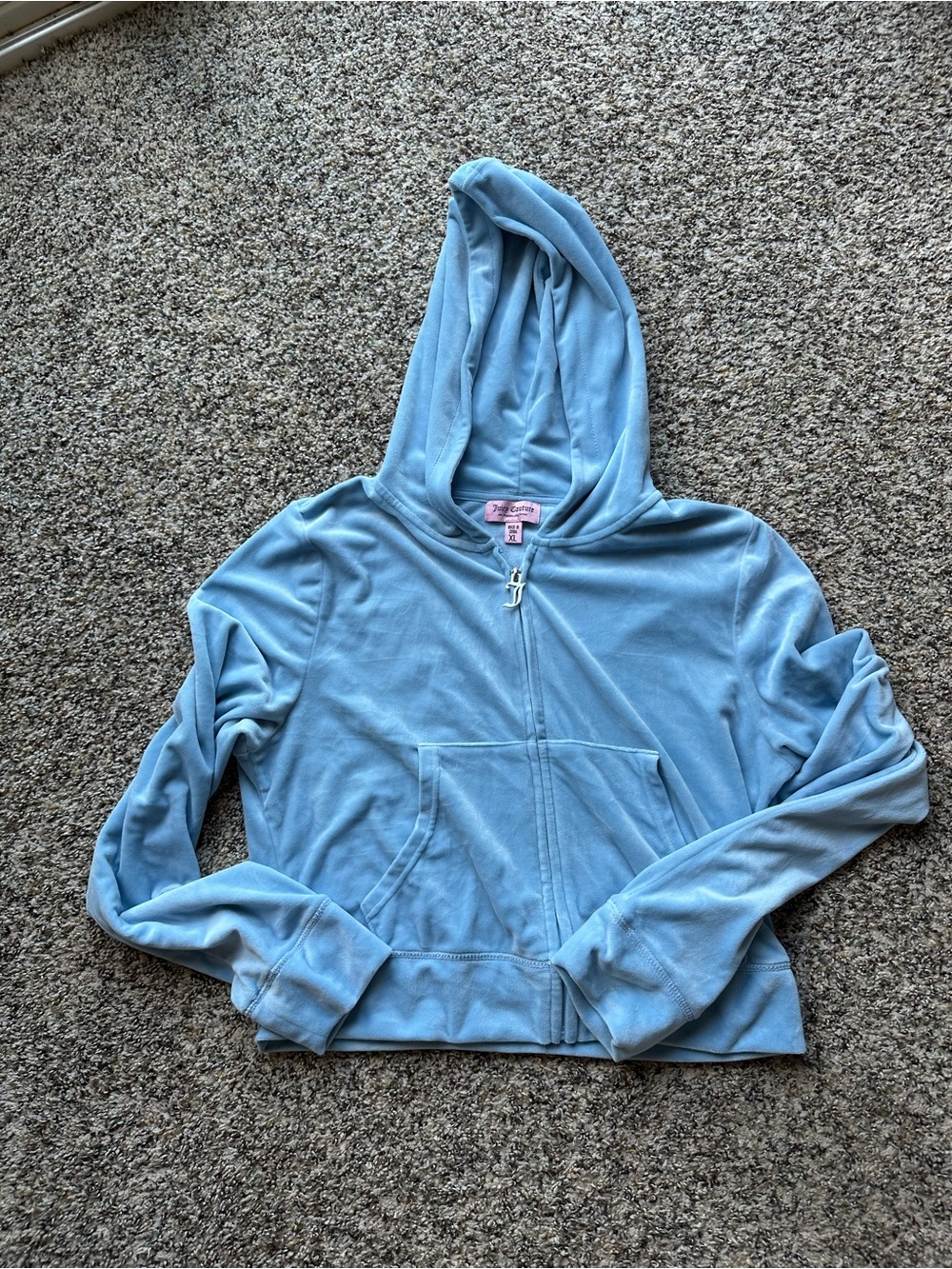 Juicy Couture Velour Bling Tracksuit Hoodie Light Blue size XL